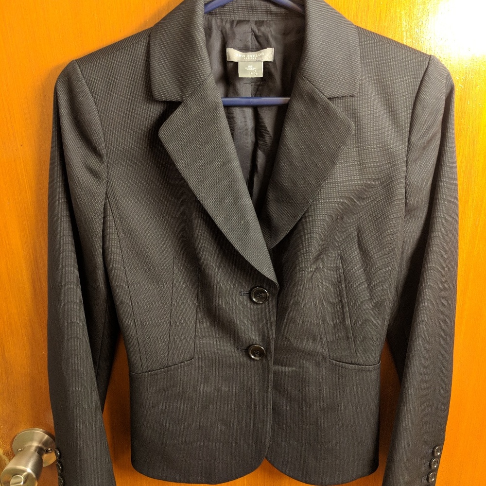 Ann Taylor Blazer - 0P - Dark Gray